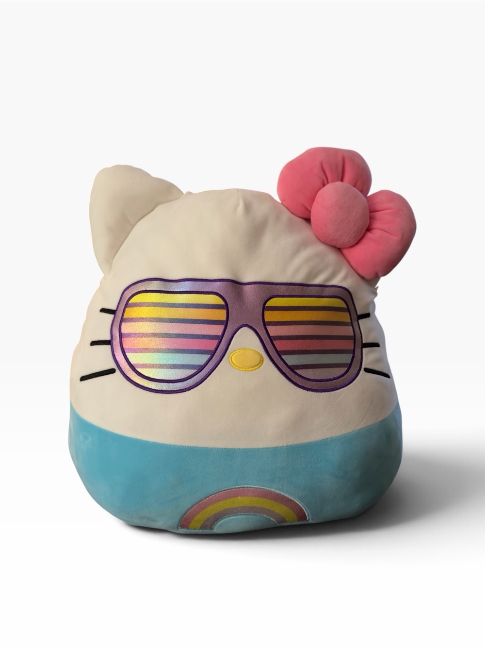 Hello Kitty Squishmallow 20" Rainbow Sunglasses Jumbo Sanrio Kellytoy 2021